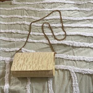 Chic Gold Chain Clutch
